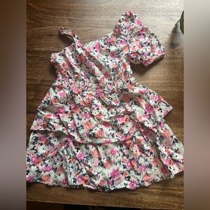 Cat & Jack floral one-sleeve dress